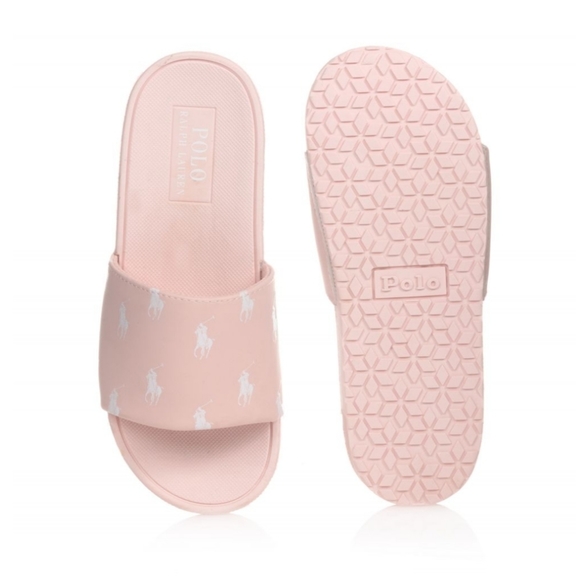 NWT Girl's Ralph Lauren Polo Ganslet Sliders - Picture 2 of 11